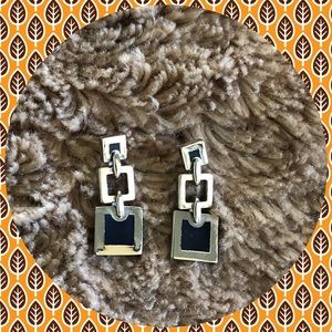 Croft & Barrow Black and Silver Earrings